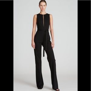 Halston Nola Knit Black Jumpsuit Size 12
